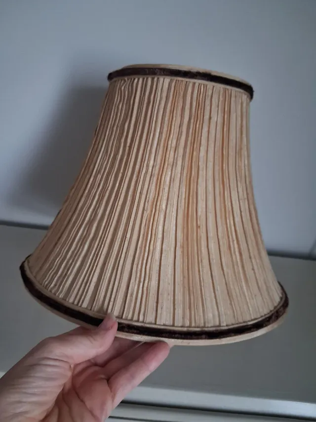 Pantalla lámpara vintage beige