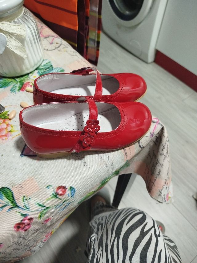 Zapatos niña rojos - Piel
