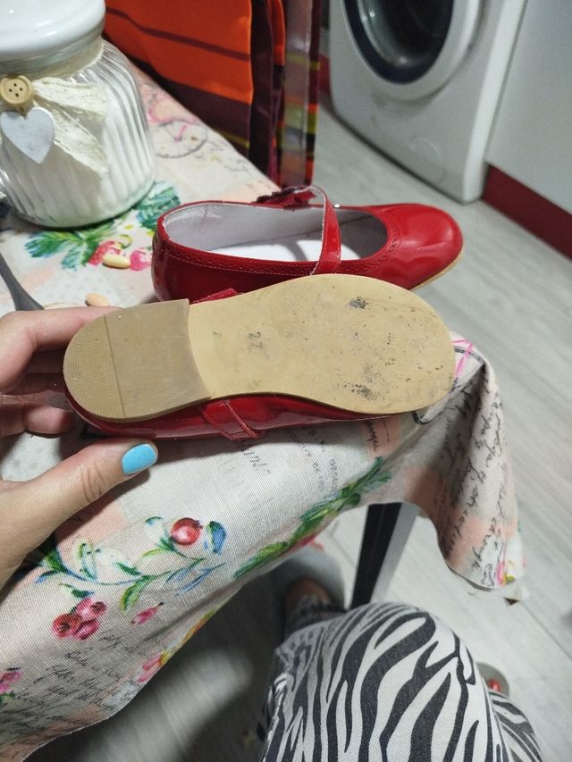 Zapatos niña rojos - Piel