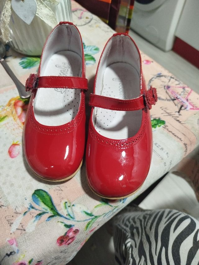 Zapatos niña rojos - Piel