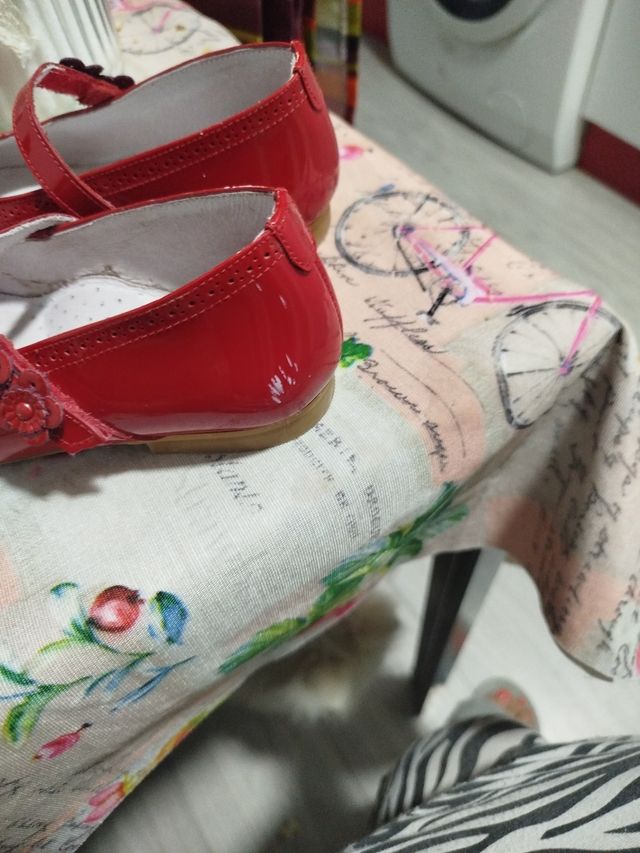 Zapatos niña rojos - Piel