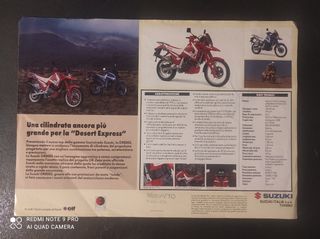 Depliant Moto Suzuki DR 800S