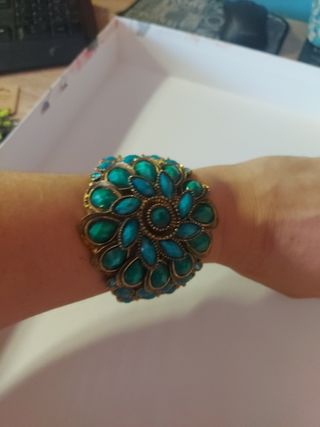 Bracciale oro e turchese