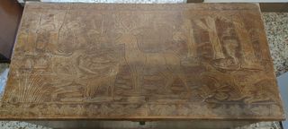 Baúl madera tallado - rústico