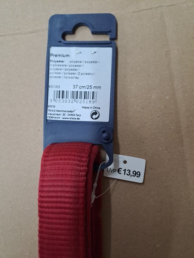 Correa perro TRIXIE roja - 1 ud.