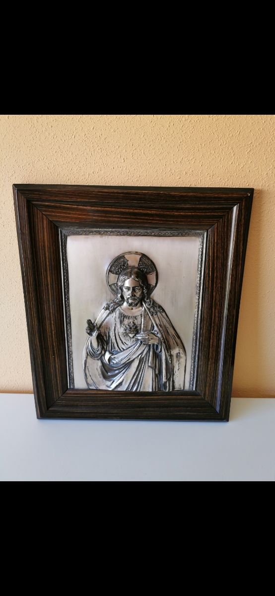 Sagrado Corazón Jesús - Cuadro alpaca