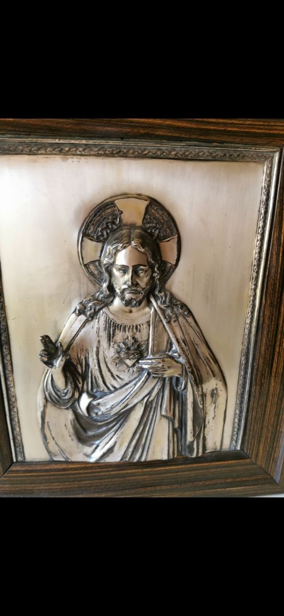 Sagrado Corazón Jesús - Cuadro alpaca