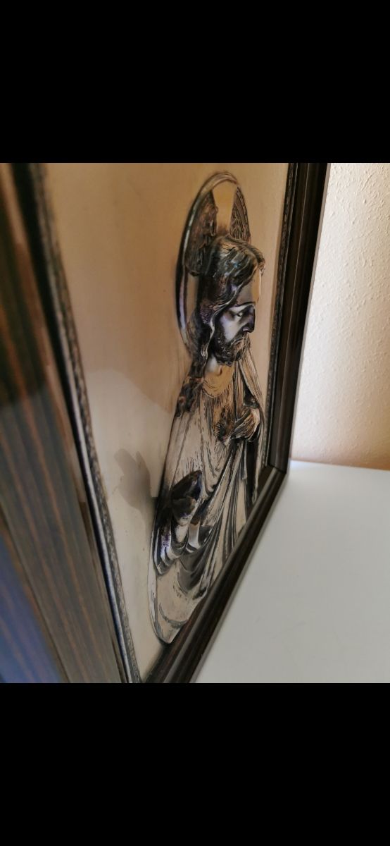 Sagrado Corazón Jesús - Cuadro alpaca