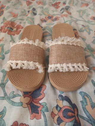 Chanclas imitación esparto
