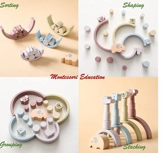 Arcoiris Montessori madera + animales