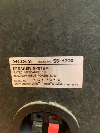 Altavoces Sony SS-H701