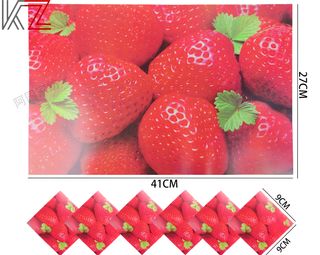 Tovagliette & Sottobicchieri Fragole (6pz)