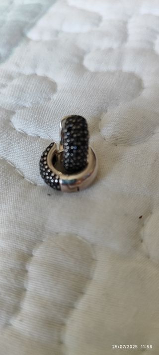 Pendientes Thomas Sabo plata y circonitas negras