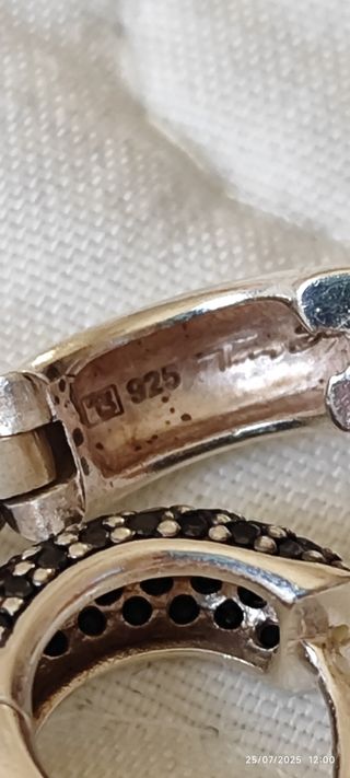 Pendientes Thomas Sabo plata y circonitas negras