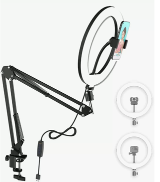 Anillo luz selfie BTFOOR 10" trípode