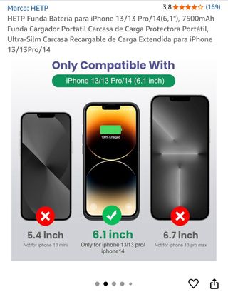 Custodia con batteria per iPhone 13/14 7500 mAh