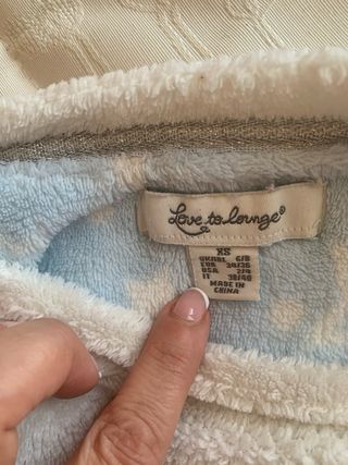 Pijama polar - Blanco y azul
