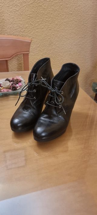 Botines negros tacón mujer