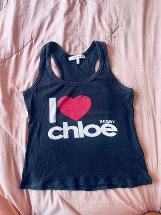 See by Chloé - Camiseta negra talla M