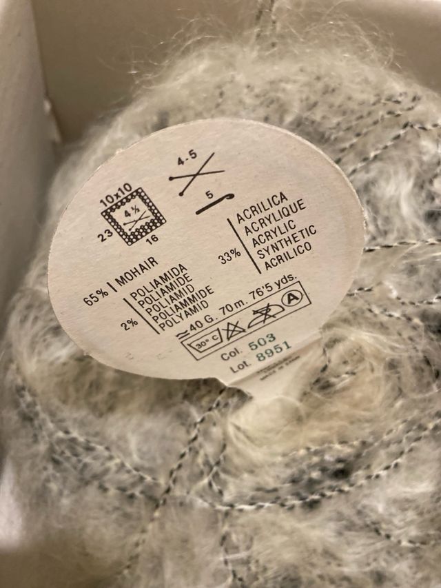 3 ovillos Mohair Tweed Lana