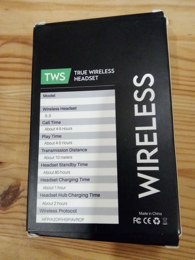 Auriculares inalámbricos Bluetooth blancos TWS