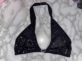 Top bikini nero costellazione
