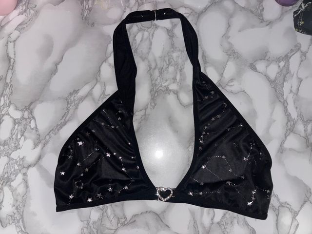 Top bikini nero costellazione