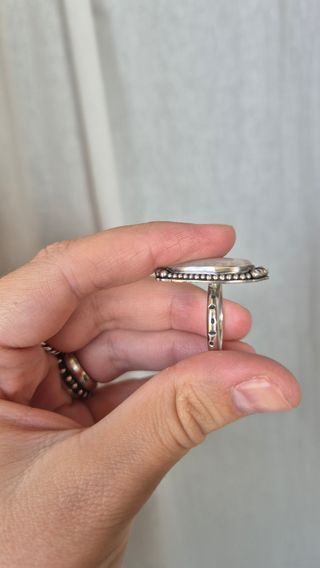 Anillo piedra luna - plata