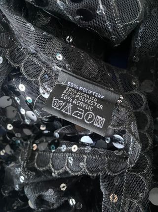 Stola coprispalle sciarpa paillettes nera elegante