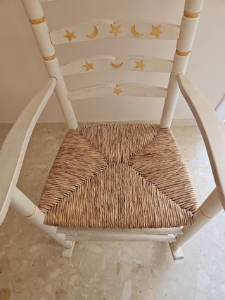 Mecedora infantil madera mimbre