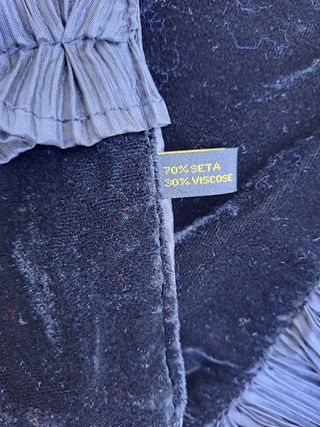 Sciarpa doppia seta-viscosa nera