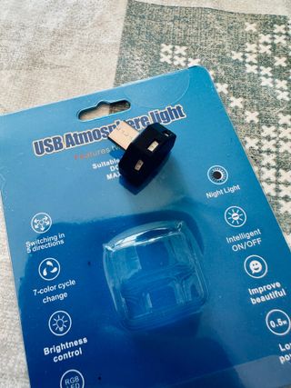 Luz ambiente USB C para coche