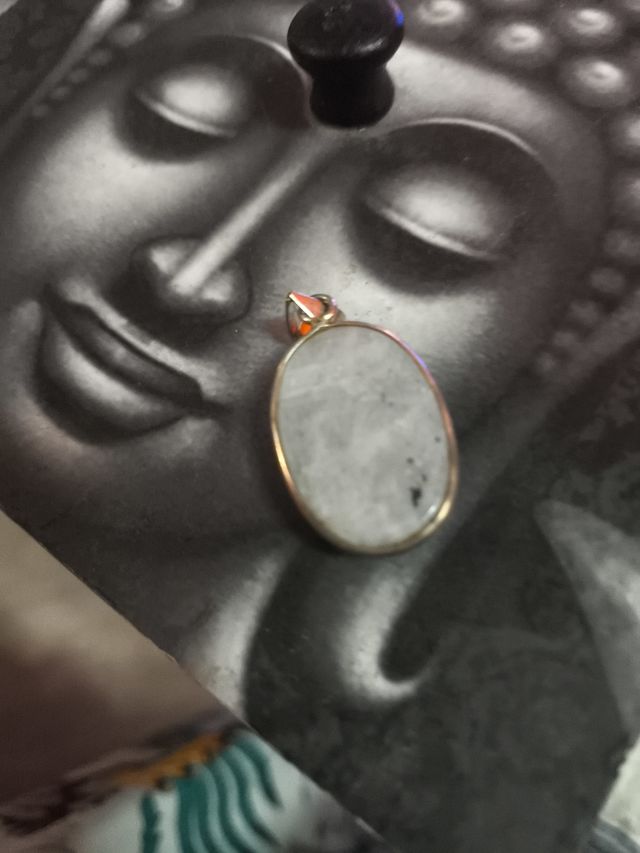 Colgante piedra luna plata