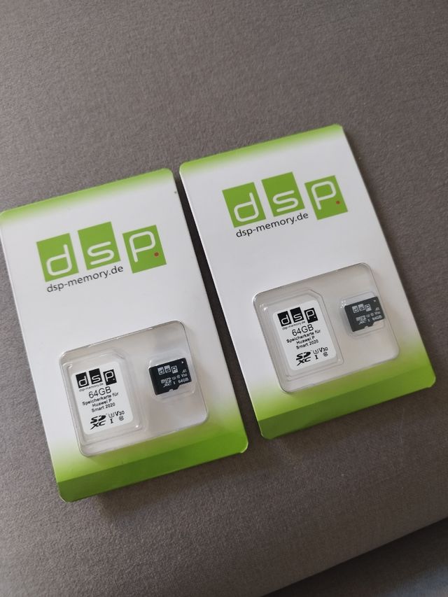 2 x Tarjeta MicroSD 64GB Dsp. Clase 10, V30, u3