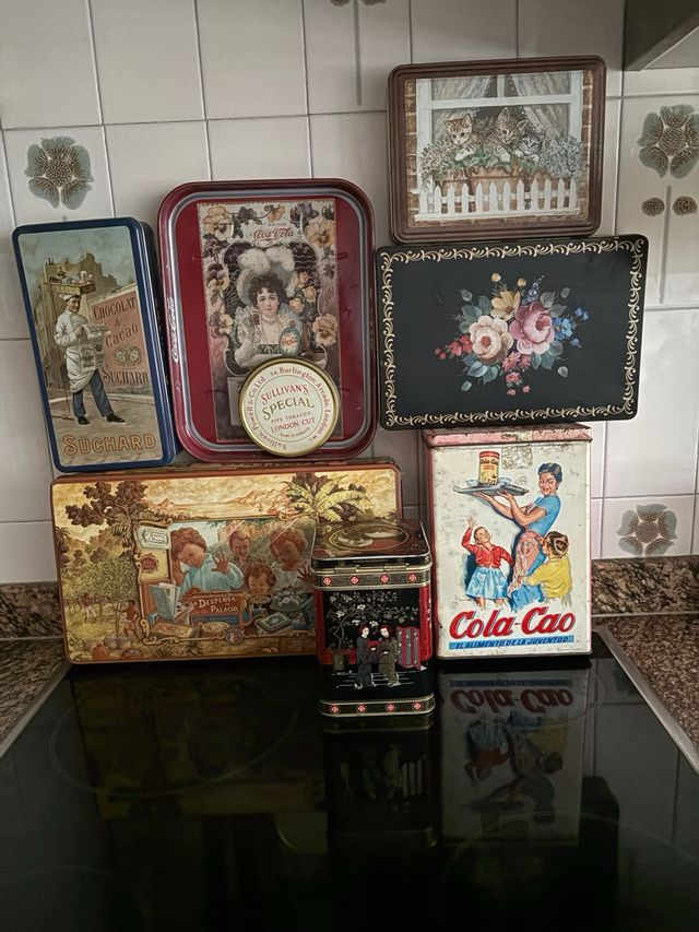 7 Latas Vintage Decorativas