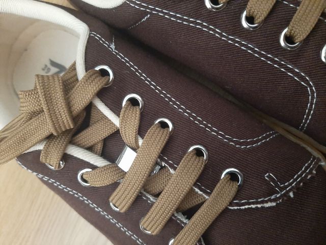 Barefoot sneakers zapatillas lona marrón 39