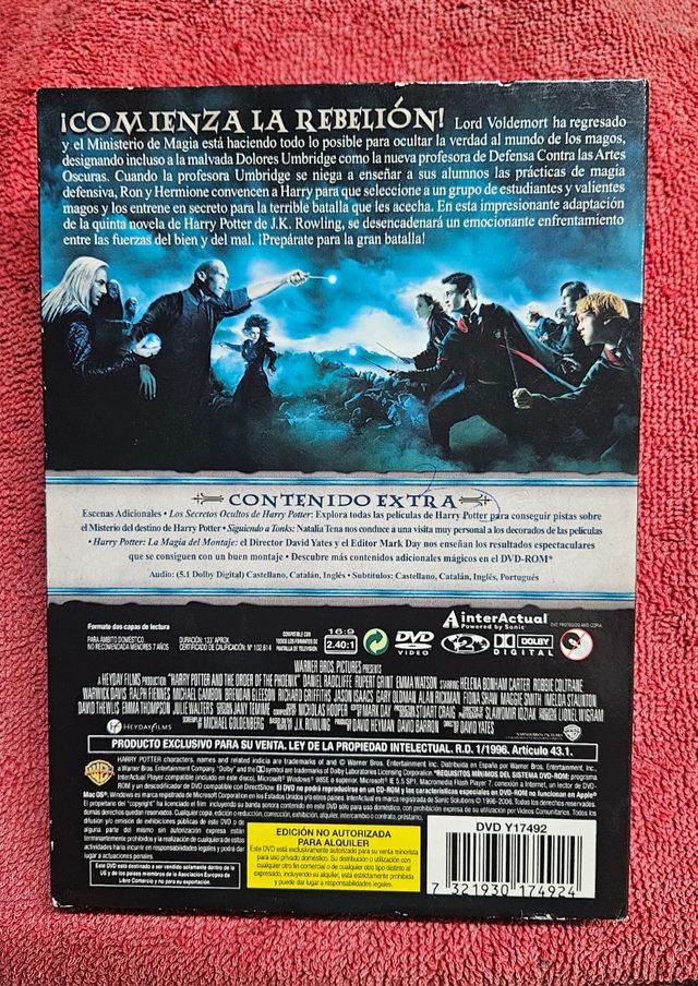 Harry Potter y la Orden del Fénix (DVD)