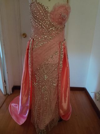Vestido gitano boda rosa