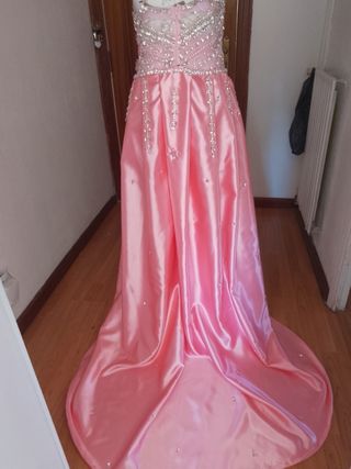Vestido gitano boda rosa