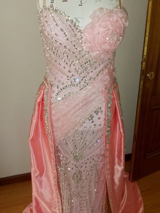 Vestido gitano boda rosa