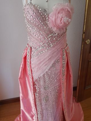 Vestido gitano boda rosa