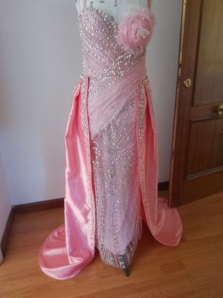 Vestido gitano boda rosa
