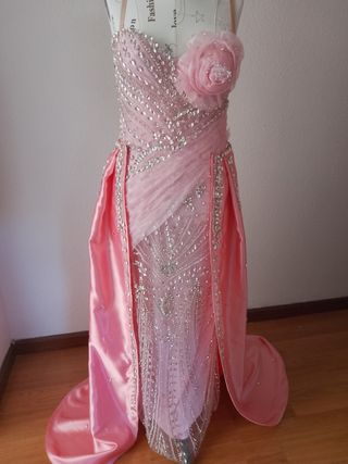 Vestido gitano boda rosa