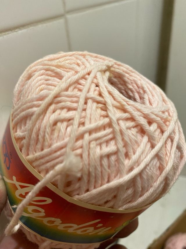 16 ovillos de algodón Stop Algodón rosa bebe