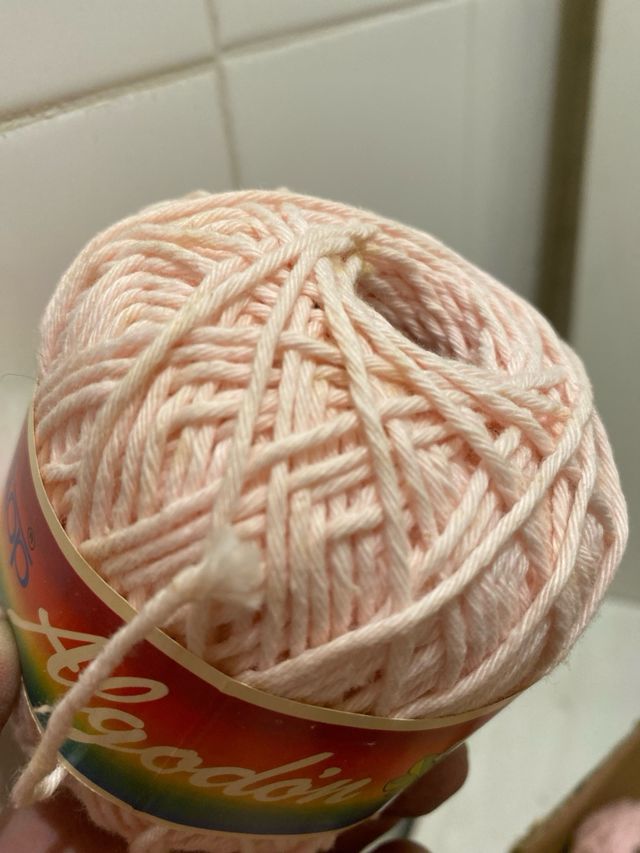 16 ovillos de algodón Stop Algodón rosa bebe