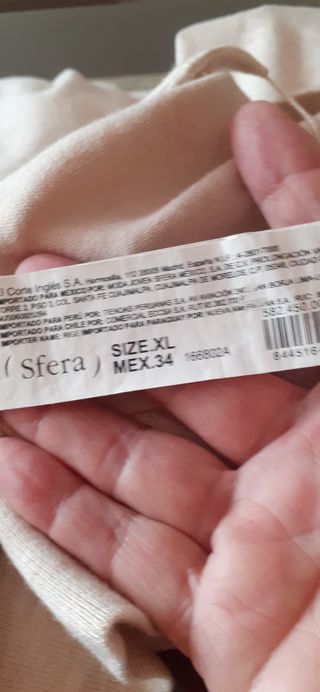 Chaqueta punto beige mujer XL