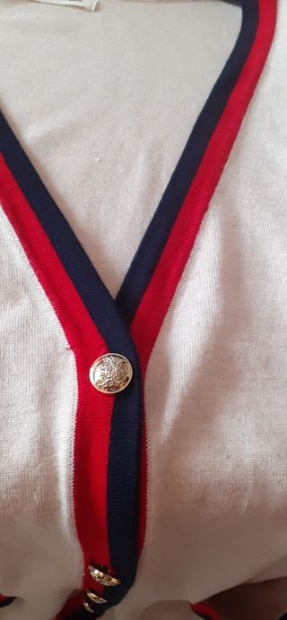 Chaqueta punto beige mujer XL