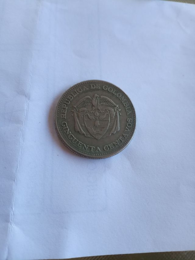 Moneda 50 Centavos Colombia 1959