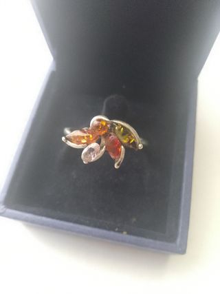 Anillo plata multicolor