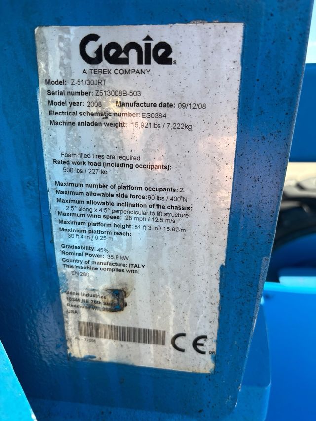 Plataforma elevadora Genie Z-51/30 JRT 4x4